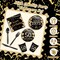 240 Pcs 50th Birthday Party Tableware Sets Include Plates Napkins 9oz Cups Cutlery Anniversary Dinnerware Party Supplies for Men Women Him Her, Serve 30 Guests (Black Gold)
